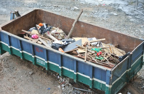 Construction site in Covent Garden with waste clearance services
